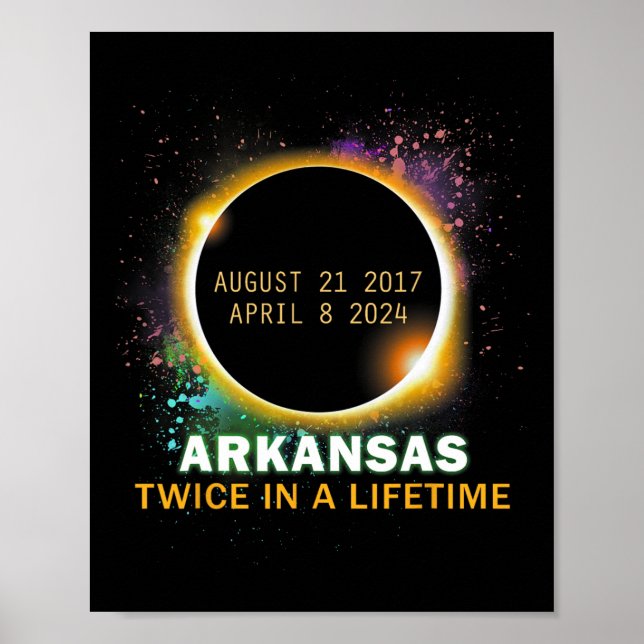 Affiche Éclipse Solaire Totale Deux Fois Dans Une Vie 2024 (Devant)
