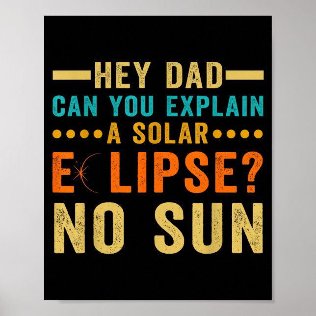 Affiche Éclipse solaire totale drôle 04 08 (Devant)
