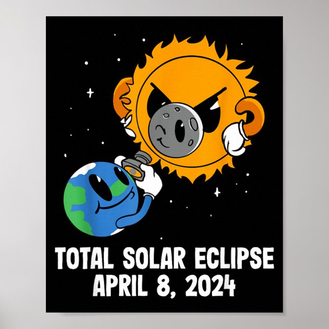 Affiche Éclipse solaire totale drôle Jeunesse Amérique (Devant)