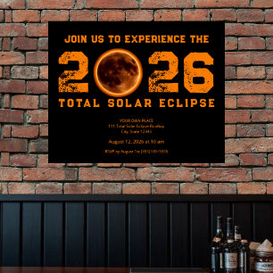 Affiche Éclipse Solaire Totale Événement 2026