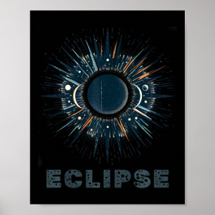 Affiche Éclipse solaire Vintage officielle