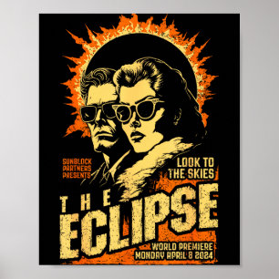 Affiche Éclipse Solaire Vintage Science-Fiction