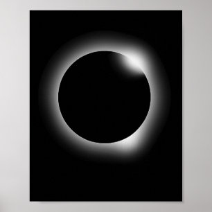 Affiche Éclipse totale Cadeau de tige solaire lunaire scie