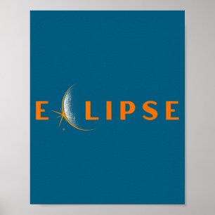 Affiche Éclipse Universelle Totale Lunaire Éclipse Solaire