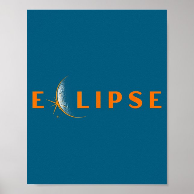 Affiche Éclipse Universelle Totale Lunaire Éclipse Solaire (Devant)