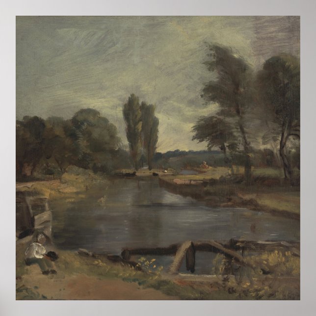 Affiche Écluse de Flatford - John Constable (Devant)