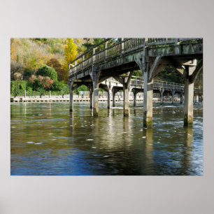 Affiche Écluse de Marsh Horsebridge River Thames Automne 