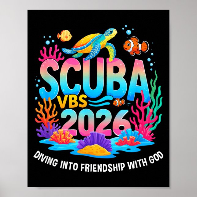 Affiche École biblique de vacances 2026 Plongeon dans l'am (Devant)