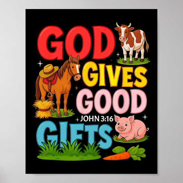 Affiche École biblique de vacances Yee Haw Vbs 2025 Ferme  (Devant)