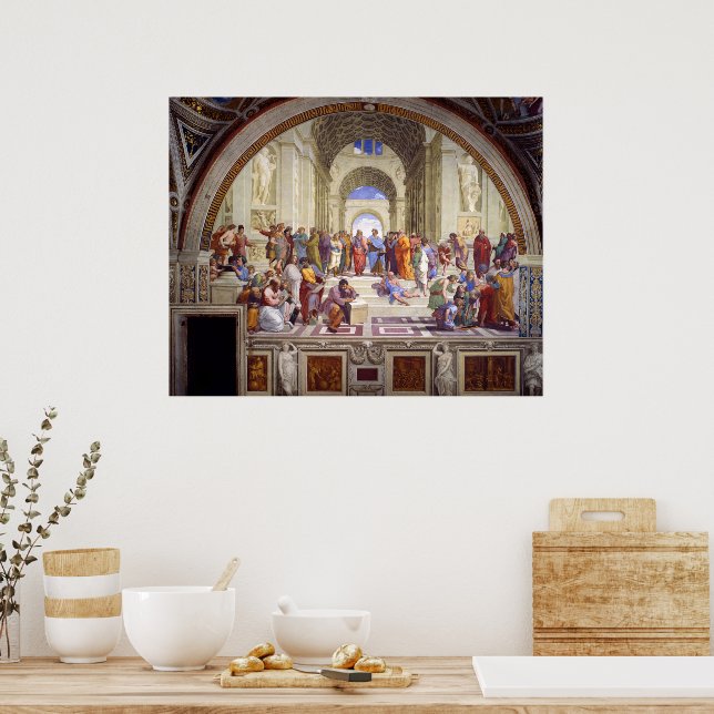 Affiche École d'Athènes, de Stanza della Segnatura (Cuisine)