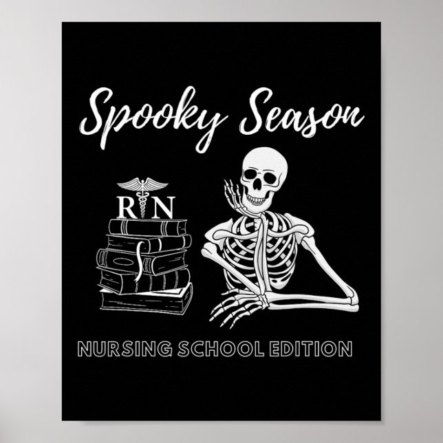 Affiche École de soins infirmiers Étudiant Halloween Squel (Devant)