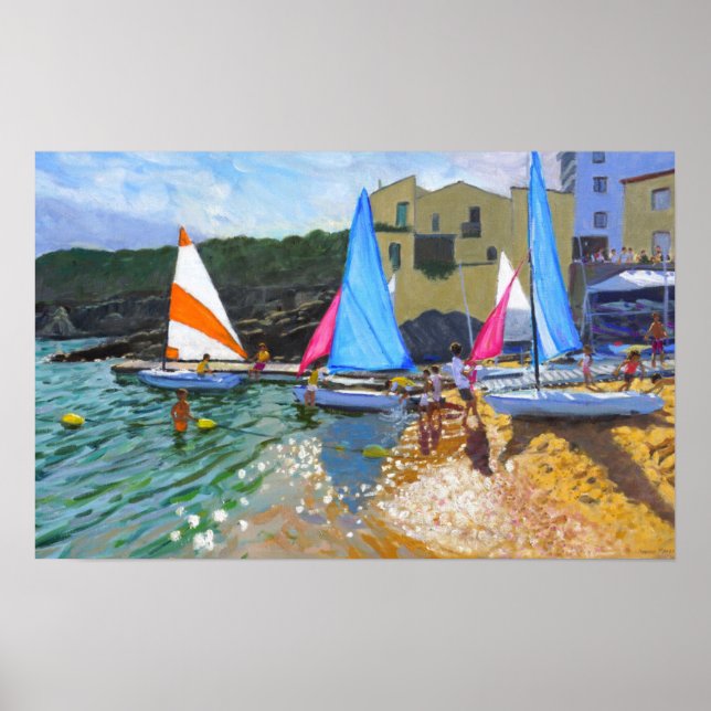 Affiche école de voile calella de palafrugall costa (Devant)