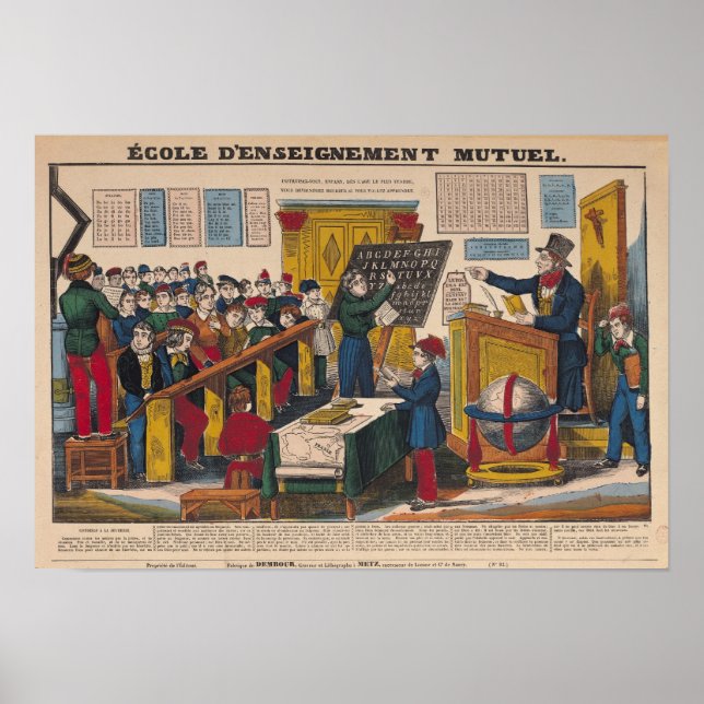 Affiche École d'enseignement mutuel (Devant)