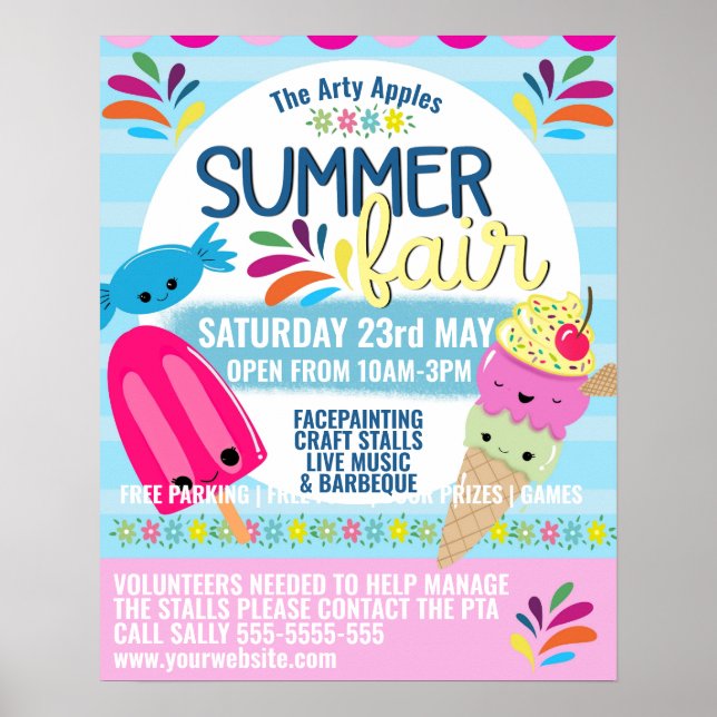 Affiche école PTO été foire Circulaire vacances d'été (Devant)