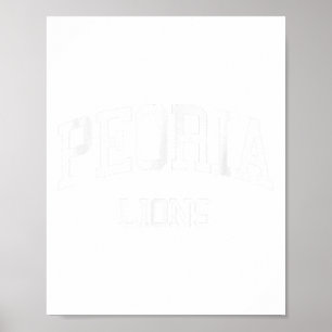 Affiche École Secondaire De Peoria Il Retro Sports