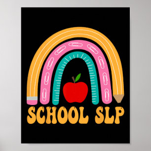 Affiche École Slp Crayon Arc-en-ciel Femmes Byck À l'école