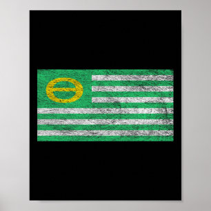 Affiche Écologie Drapeau Jour des terres environnemental 1