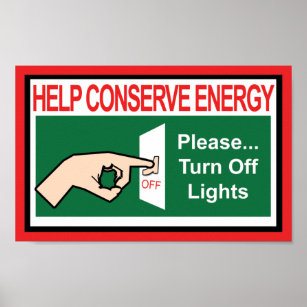 Affiche Économisez de l'énergie
