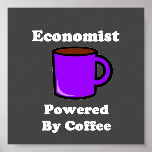 Affiche "Economist" propulsé par le café (Devant)