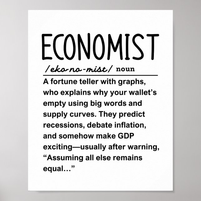 Affiche Économiste (Devant)