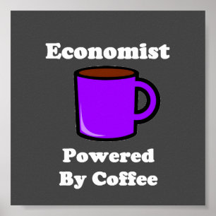 Affiche "Économiste" actionné par le café