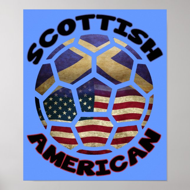 Affiche écossaise américaine de balle de football (Devant)