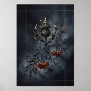 Affiche Écossaise Couronnée de Chardon Rowan Tarta
