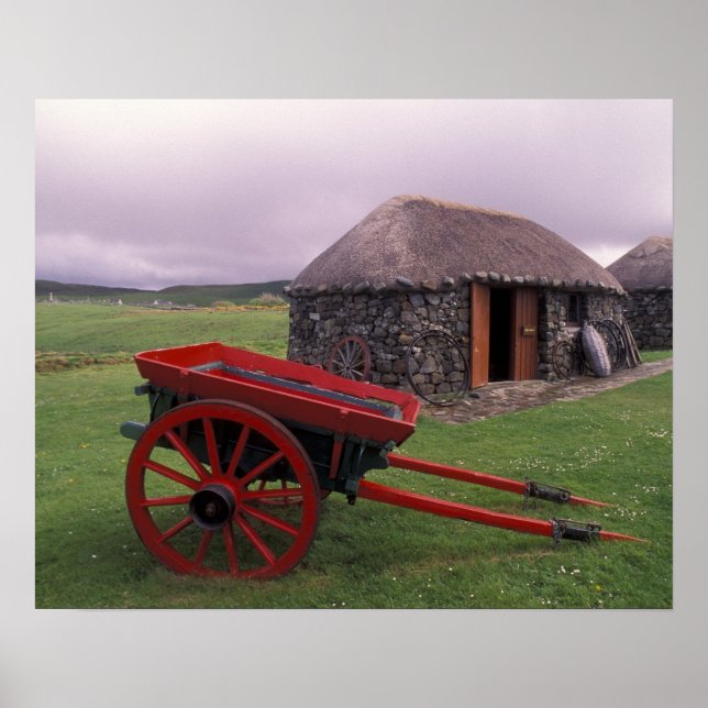 Affiche Écosse, île de Skye, Kilmuir. Paysage rural (Devant)