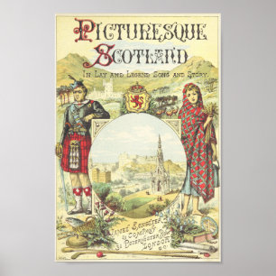 Affiche Ecosse pittoresque - Illustration Vintage