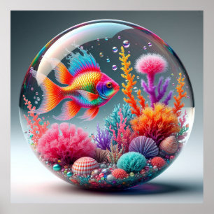 Affiche Écosystème vibrant de récif corallien sous-marin