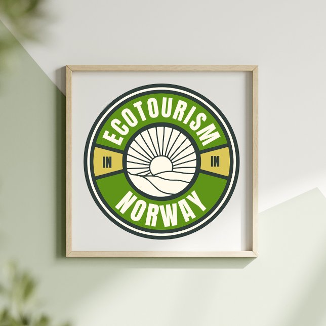 Affiche Écotourisme Norvège Scandinavie Voyage lent (Créateur téléchargé)