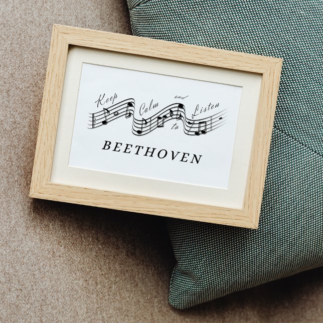 Affiche Écouter Beethoven Meilleur compositeur de musique  (Créateur téléchargé)