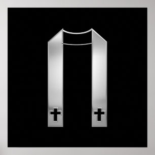 Affiche Écouter en 3D Le Stole de prêtre en argent