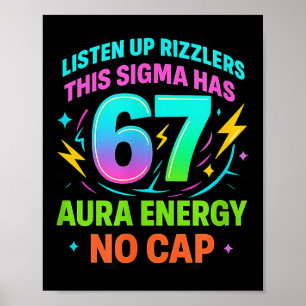 Affiche Écoutez bien les Rizzlers Ce Sigma a 67 Énergie d'