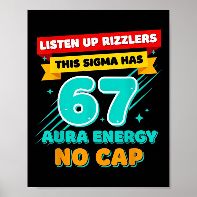 Affiche Écoutez bien, Rizzlers, ce Sigma a 67 Énergie d'Au (Devant)
