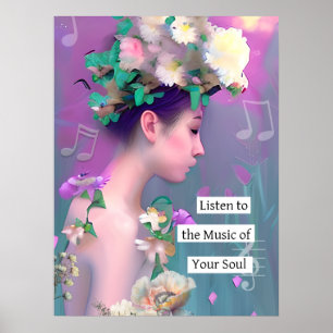 Affiche Écoutez la musique de votre âme   Inspirant