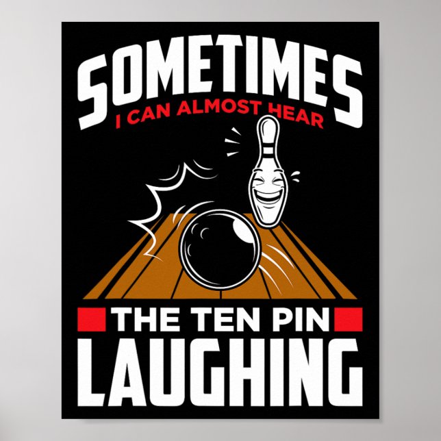 Affiche Écoutez Les Dix Épingles Rire - Drôle Bowler Et Bo (Devant)