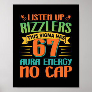 Affiche Écoutez les Rizzlers 67 Aura Énergie Six Sept Drôl