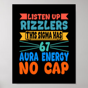 Affiche Écoutez les Rizzlers Ce Sigma a 67 Énergie Aura S