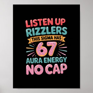 Affiche Écoutez les Rizzlers Ce Sigma a 67 Énergie Aura S