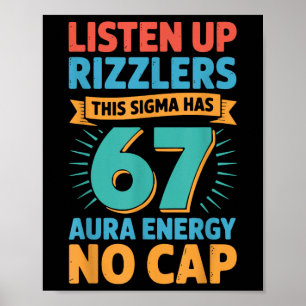 Affiche Écoutez les Rizzlers Ce Sigma a 67 Énergie Aura S