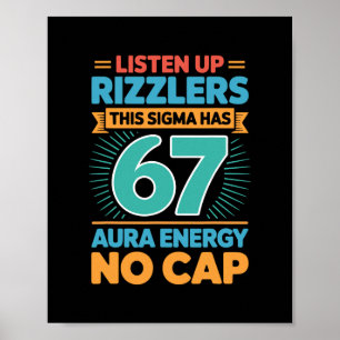 Affiche Écoutez les Rizzlers Ce Sigma a 67 Énergie d'Aura
