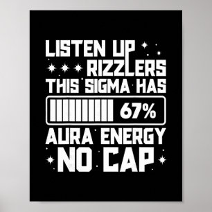 Affiche Écoutez les Rizzlers Ce Sigma a 67 Énergie d'Aura