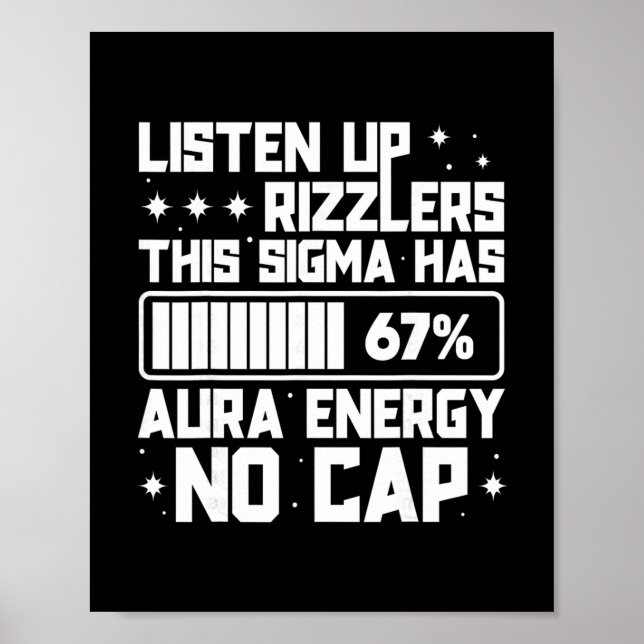 Affiche Écoutez les Rizzlers Ce Sigma a 67 Énergie d'Aura  (Devant)