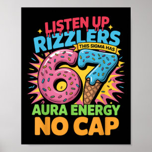 Affiche Écoutez les Rizzlers Ce Sigma a 67 Énergie d'Aura