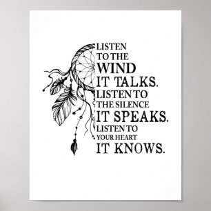 Affiche Écoutez Votre Coeur Il Connaît Les Amérindiens