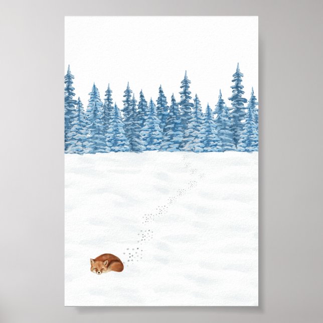 Affiche Écran (10,2 x 15,2 cm) - Scène d'hiver (Devant)