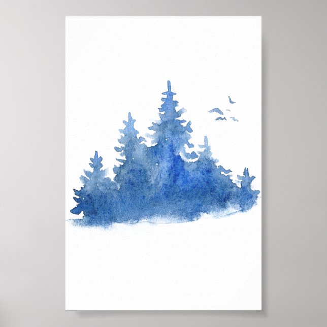 Affiche Écran (10,2 x 15,2 cm) - Scène d'hiver (Devant)