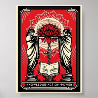 Affiche Écran Shepard Fairey Imprimer Connaissance Action