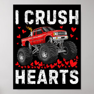 Affiche Écrase les cœurs garçon camion monstre enfants tou